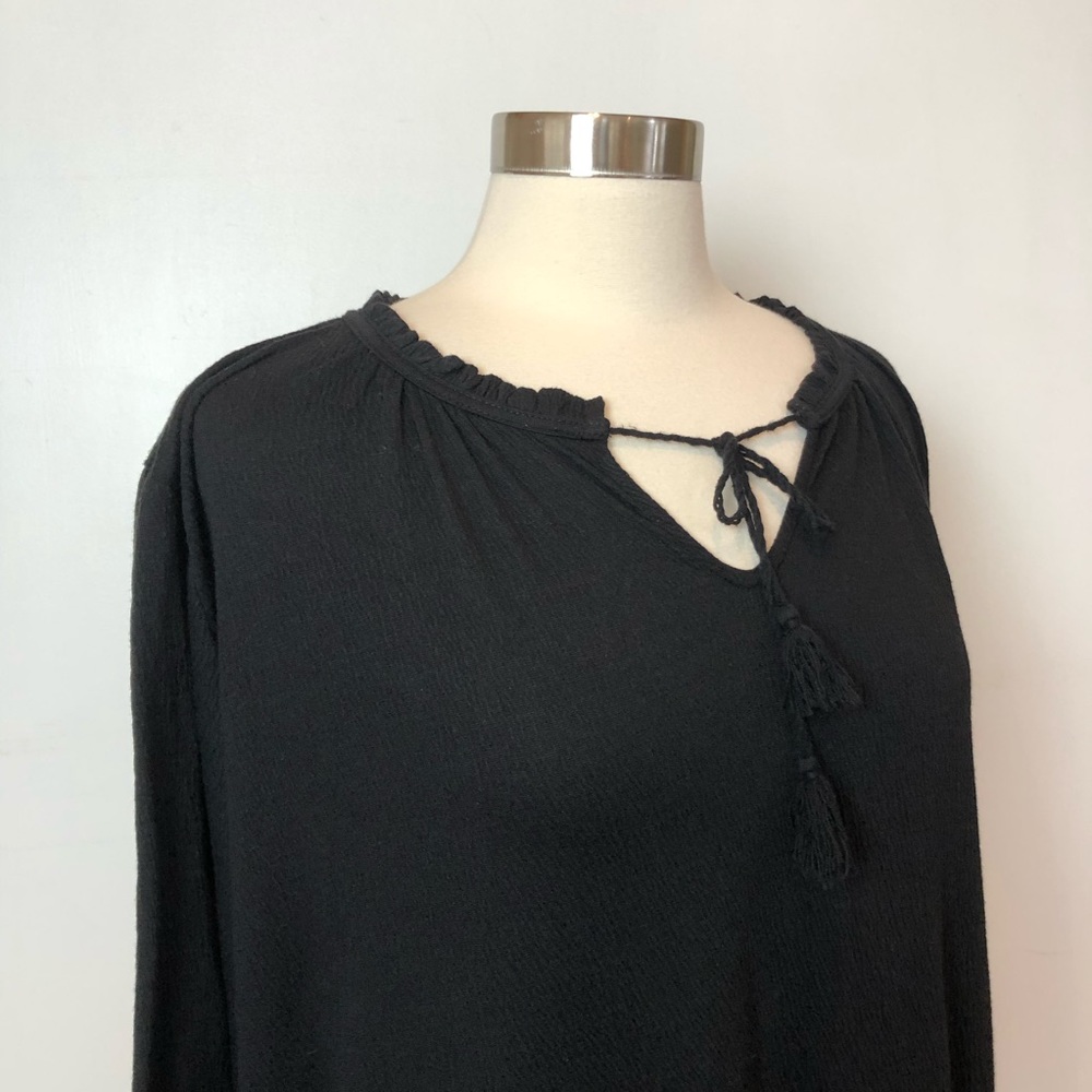 Old Navy Black Tassel Tie Top - Picture 12 of 14